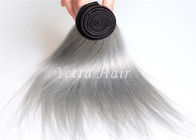 Natural Silver Grey Ombre Human Hair Extensions Prosta brazylijska dziewiczy włos