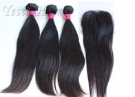 18 cali 8A Brazylijskie przedłużanie włosów ludzkich / gładkie tkanie dziewiczych włosów