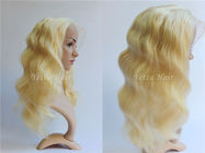 20-calowy blond peruki z koronką z przodu i ludzką peruką z falą