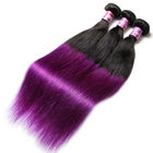 Peruwiańskie proste włosy 7A Ombre Ludzkie przedłużanie włosów 1B / fioletowy kolor