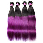 Peruwiańskie proste włosy 7A Ombre Ludzkie przedłużanie włosów 1B / fioletowy kolor