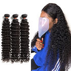 Malezyjskie przedłużanie włosów klasy 10A dla kobiet / Głębokie fale ludzkich włosów