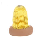 Grube koronkowe peruki z frontu Ludzkie włosy 1b / Żółta peruka z falami ciała