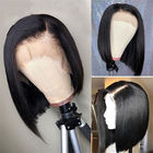 Koronkowe peruki z przodu Ludzkie włosy Proste krótkie peruki z prawdziwych ludzkich włosów Bez zrzucania