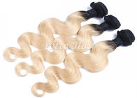 12 &amp;#39;&amp;#39; - 30 &amp;#39;&amp;#39; Body Wave Ombre Real Hair Extensions / Golden Blonde Curly Hair