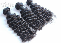 Elastyczne przedłużanie włosów Jet Black Soft Real Malaysian Deep Curly For Ladies