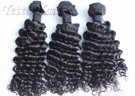 Elastyczne przedłużanie włosów Jet Black Soft Real Malaysian Deep Curly For Ladies