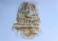 Pełna długość Koronkowe peruki z dziewiczych włosów / Blond ciało Falujące włosy Bez nieprzyjemnego zapachu