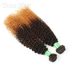 Barwne peruwiańskie włosy dziewicze z falami do ciała / trzy tony Kinky Curly Hair Extensions