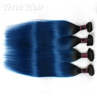 Prosto peruwiański Dark Roots Blue Ombre Human Hair Extensions Colorful Hair