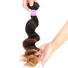 Blond 1b / 4/27 3 Tone Remy Ombre Hair Extensions Brazylijski Hair Loose Wave
