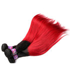 Black To Red Ombre Clip W przedłużeniach włosów dla długich włosów bez plątaniny