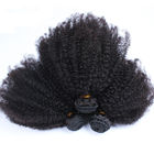Mongolski Dziewiczy Ludzki Włos Klip W Rozszerzeniach / Afro Kinky Curly Bundles Frontal