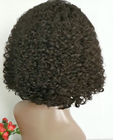 Podwójne Wątek Pełne Koronkowe Peruki Ludzkie Włosy Dla Czarnych Kobiet / 180% Gęstości Peruki Jerry Curly Bob