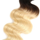 100% Peruwiański Ombre Ludzkie przedłużanie włosów 1b / 613 Blond kolor
