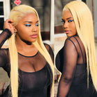 613 # Blond kolor podwójnej wątku malezyjskiej fali ludzkich włosów dla białych kobiet