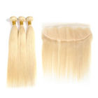 613 # Blond kolor podwójnej wątku malezyjskiej fali ludzkich włosów dla białych kobiet