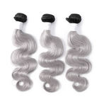 Przedłużone włosy 1B / Gray Ombre 100 Prawdziwe ludzkie włosy dla kobiet