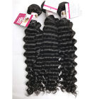 Czarne 100% brazylijskie Virgin Remy Hair Deep Wave 3 wiązki z koronką frontu 13x4